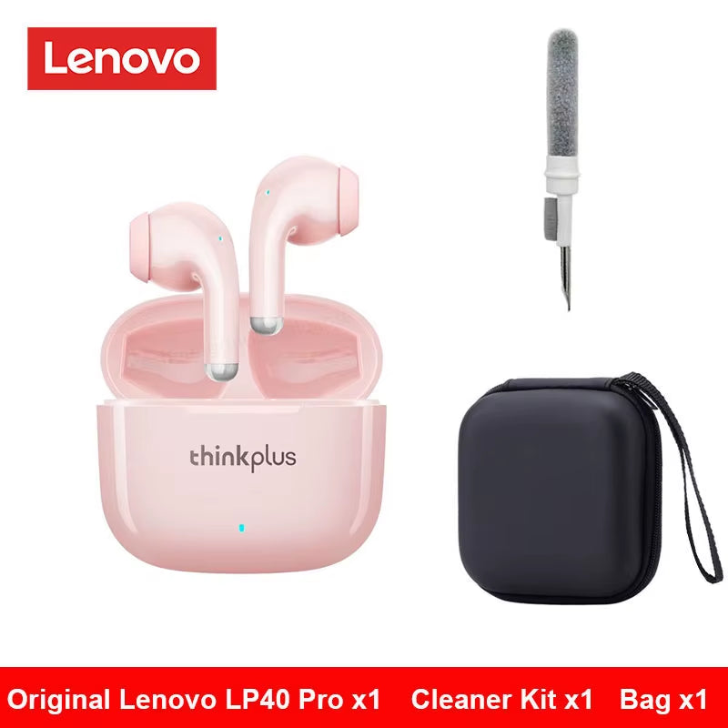 Original  LP40 Pro Headphones TWS Wireless Bluetooth Earphones Touch Control Sport Headset Stereo Earbuds for Android Ios