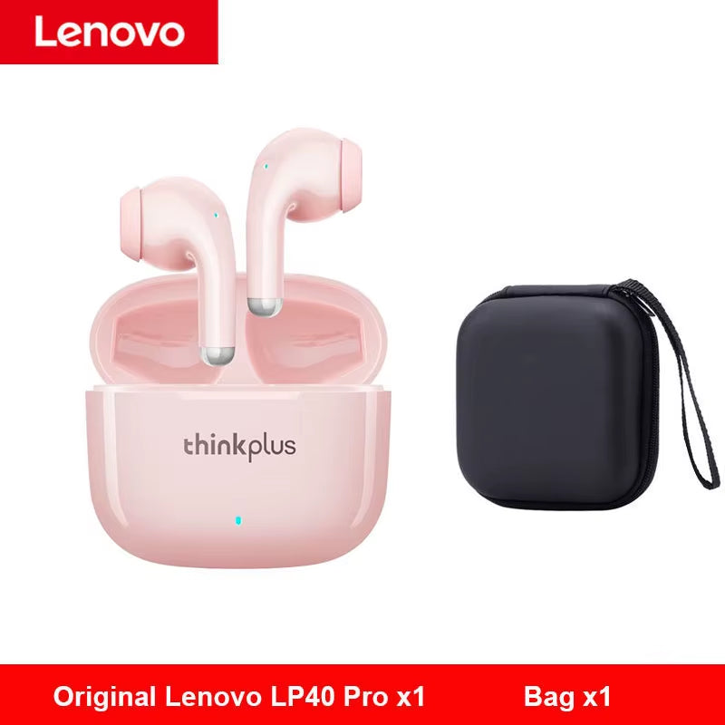 Original  LP40 Pro Headphones TWS Wireless Bluetooth Earphones Touch Control Sport Headset Stereo Earbuds for Android Ios