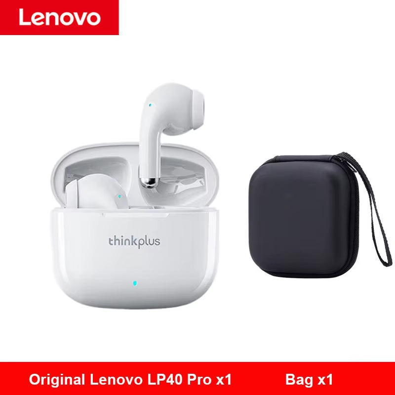 Original  LP40 Pro Headphones TWS Wireless Bluetooth Earphones Touch Control Sport Headset Stereo Earbuds for Android Ios