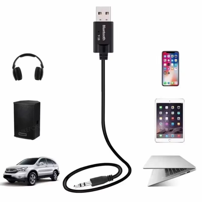 Wireless Audio Adapter Bluetooth 5.0 Receiver Car Kit 3.5MM 3.5 Jack AUX Auto Stereo Music USB Dongle for Car Speaker Amplifier