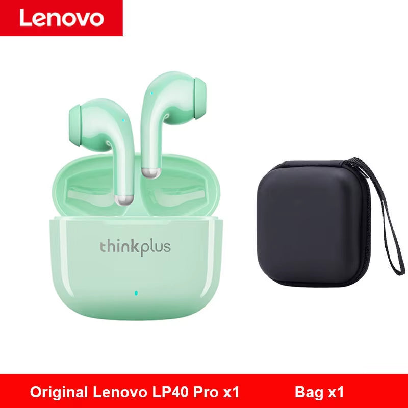 Original  LP40 Pro Headphones TWS Wireless Bluetooth Earphones Touch Control Sport Headset Stereo Earbuds for Android Ios
