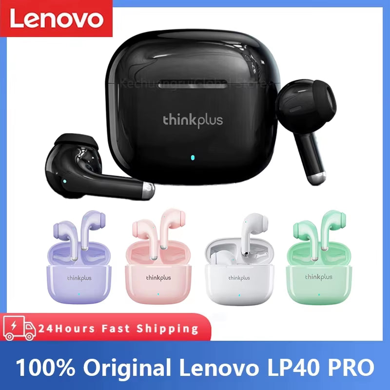 Original  LP40 Pro Headphones TWS Wireless Bluetooth Earphones Touch Control Sport Headset Stereo Earbuds for Android Ios