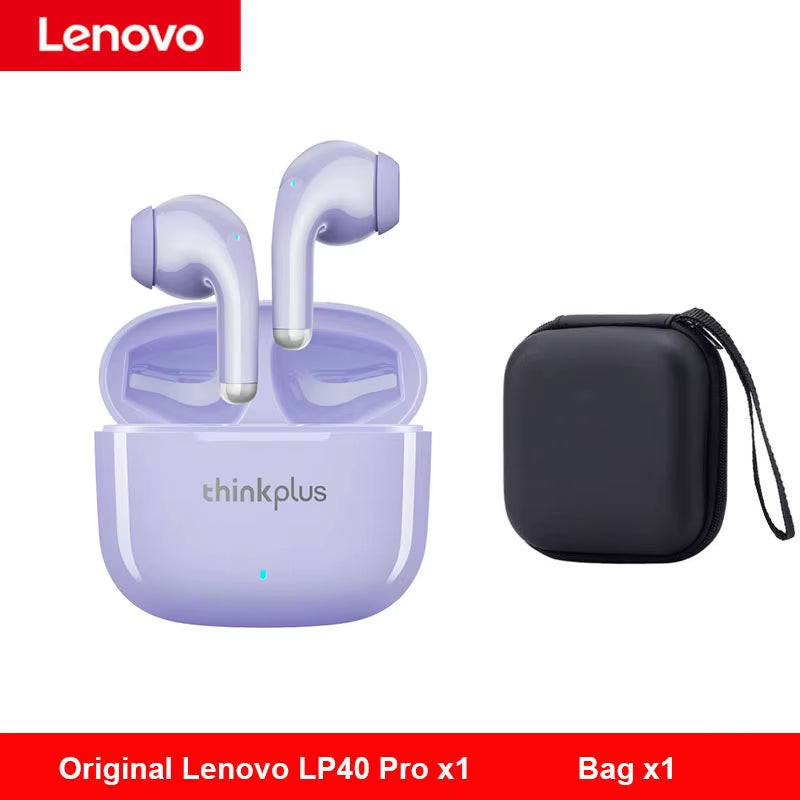 Original  LP40 Pro Headphones TWS Wireless Bluetooth Earphones Touch Control Sport Headset Stereo Earbuds for Android Ios