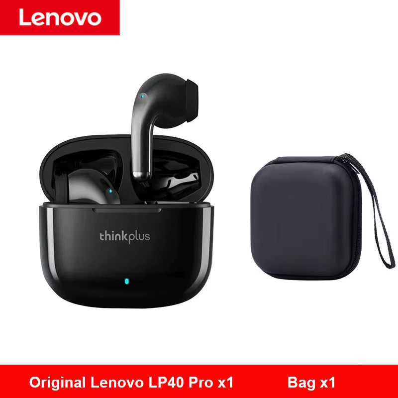 Original  LP40 Pro Headphones TWS Wireless Bluetooth Earphones Touch Control Sport Headset Stereo Earbuds for Android Ios